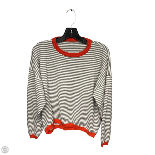 Sweater By Emery Rose In Grey & White, Size: Xl