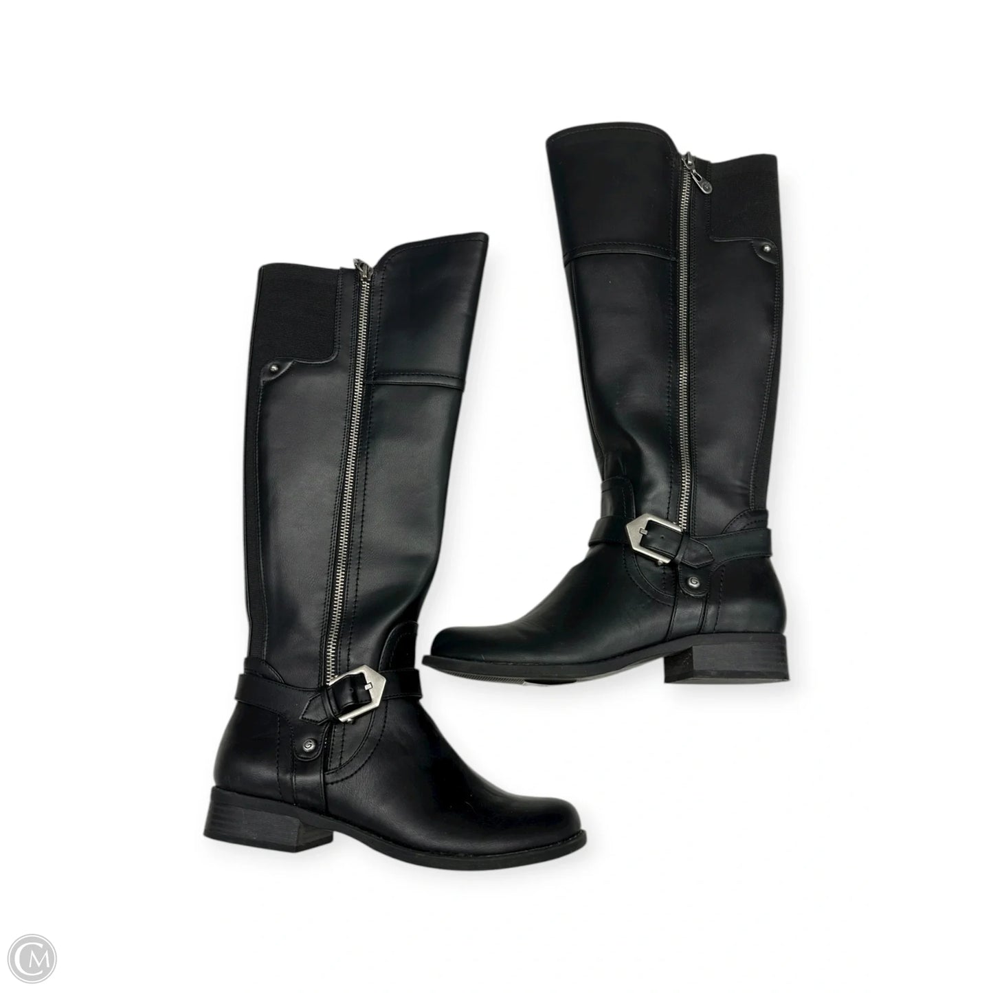 Boots Knee Heels By Guess In Black, Size: 7.5