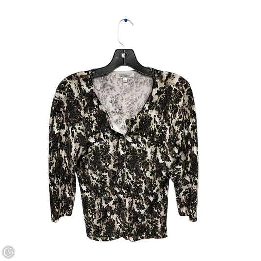 Cardigan By Cardigan In Brown & Cream, Size: L