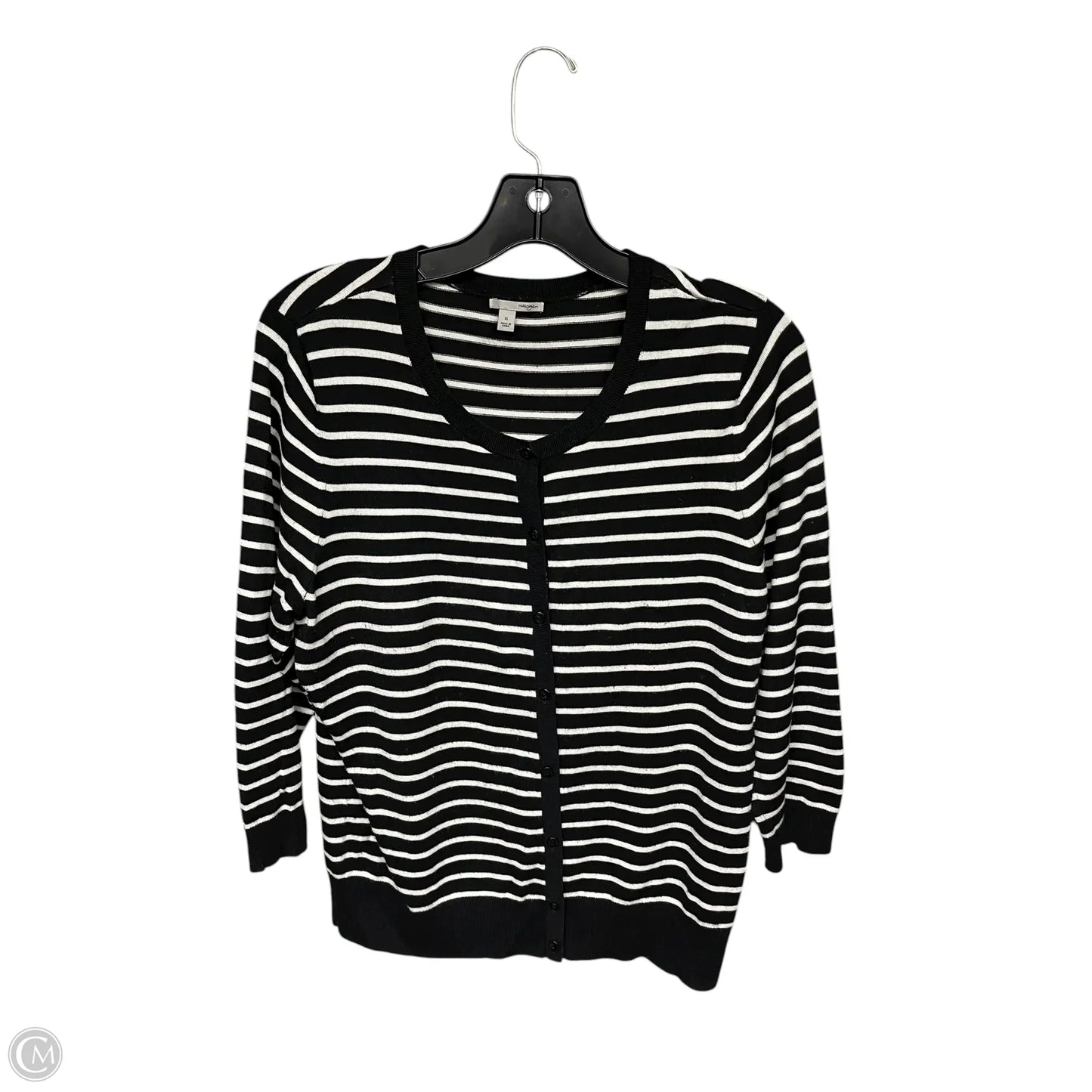 Cardigan By Halogen In Black & White, Size: Xl