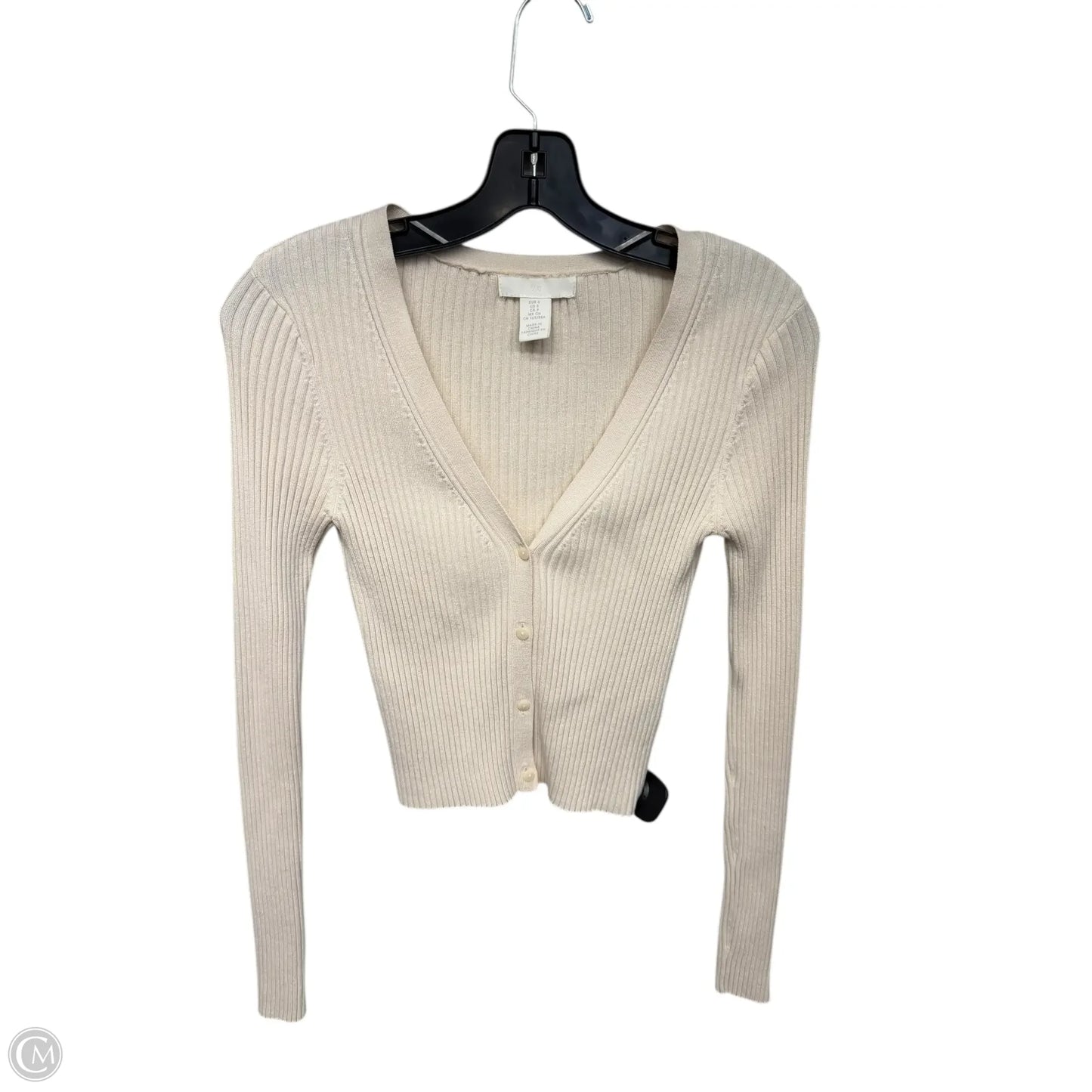 Cardigan By H&m In Cream, Size: S
