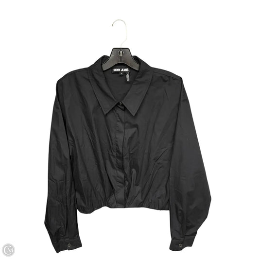 Top Long Sleeve By Dkny In Black, Size: Xl