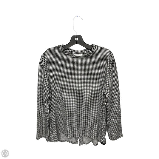 Top Long Sleeve By Zara In Black & White, Size: M