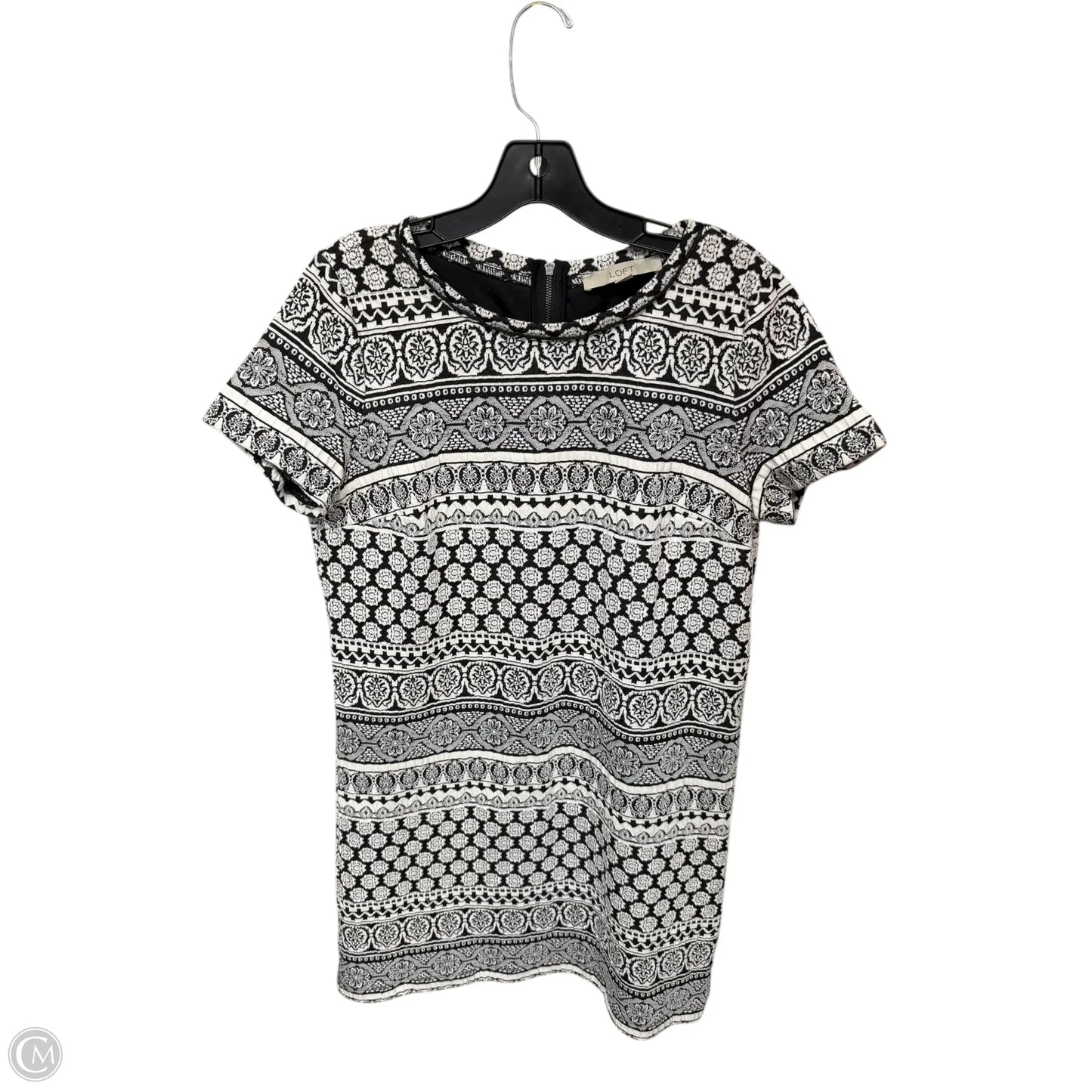 Dress Casual Midi By Loft In Black & White, Size: M