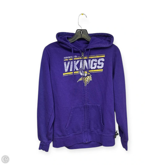 Athletic Sweatshirt Hoodie By Nfl In Purple, Size: M