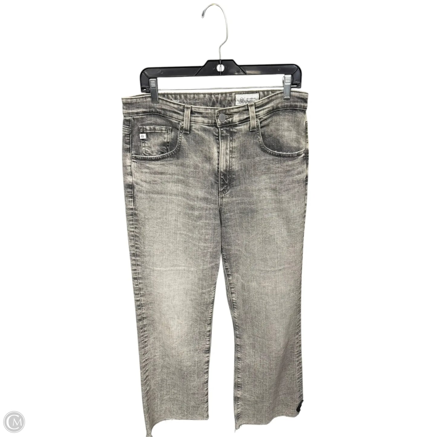 Jeans Cropped By Adriano Goldschmied In Grey, Size: 30