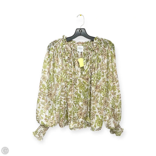 Top Long Sleeve Designer By Misa In Green, Size: Xs