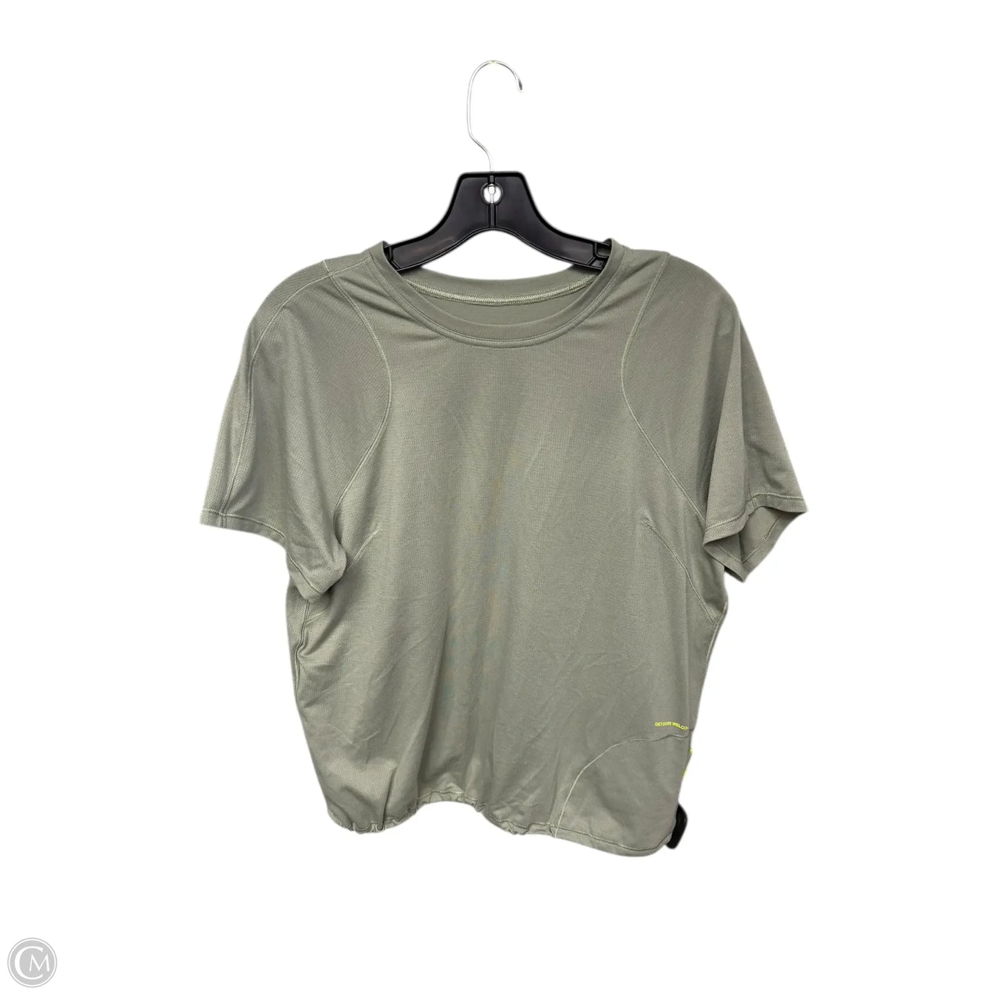 Athletic Top Short Sleeve By Lululemon In Green, Size: 10