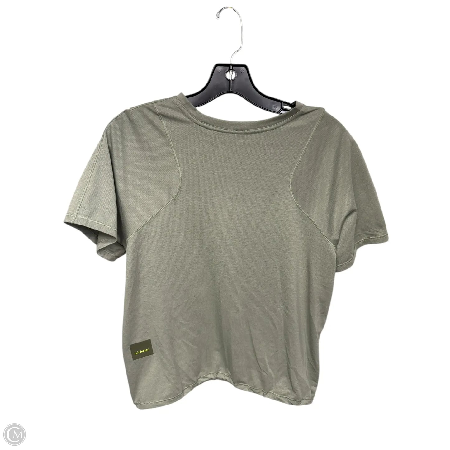 Athletic Top Short Sleeve By Lululemon In Green, Size: 10
