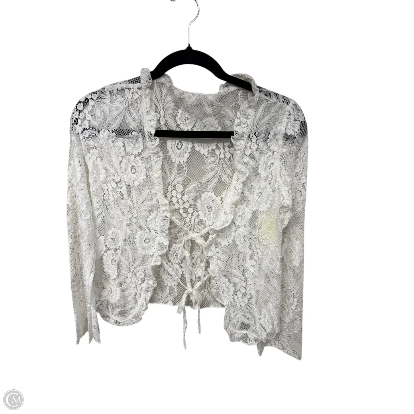 Shawl By Clothes Mentor In White, Size: M