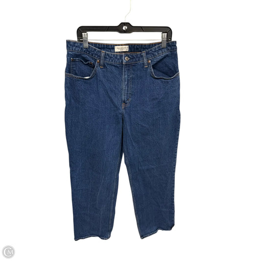 Jeans Straight By Abercrombie And Fitch In Blue Denim, Size: 14