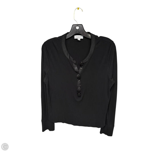 Top Long Sleeve By Evereve In Black, Size: L