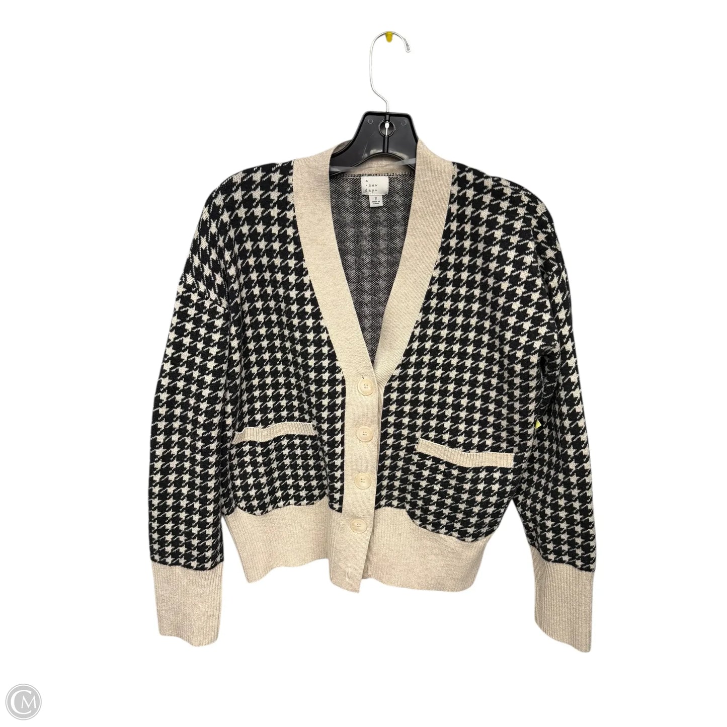 Cardigan By A New Day In Black & Cream, Size: S