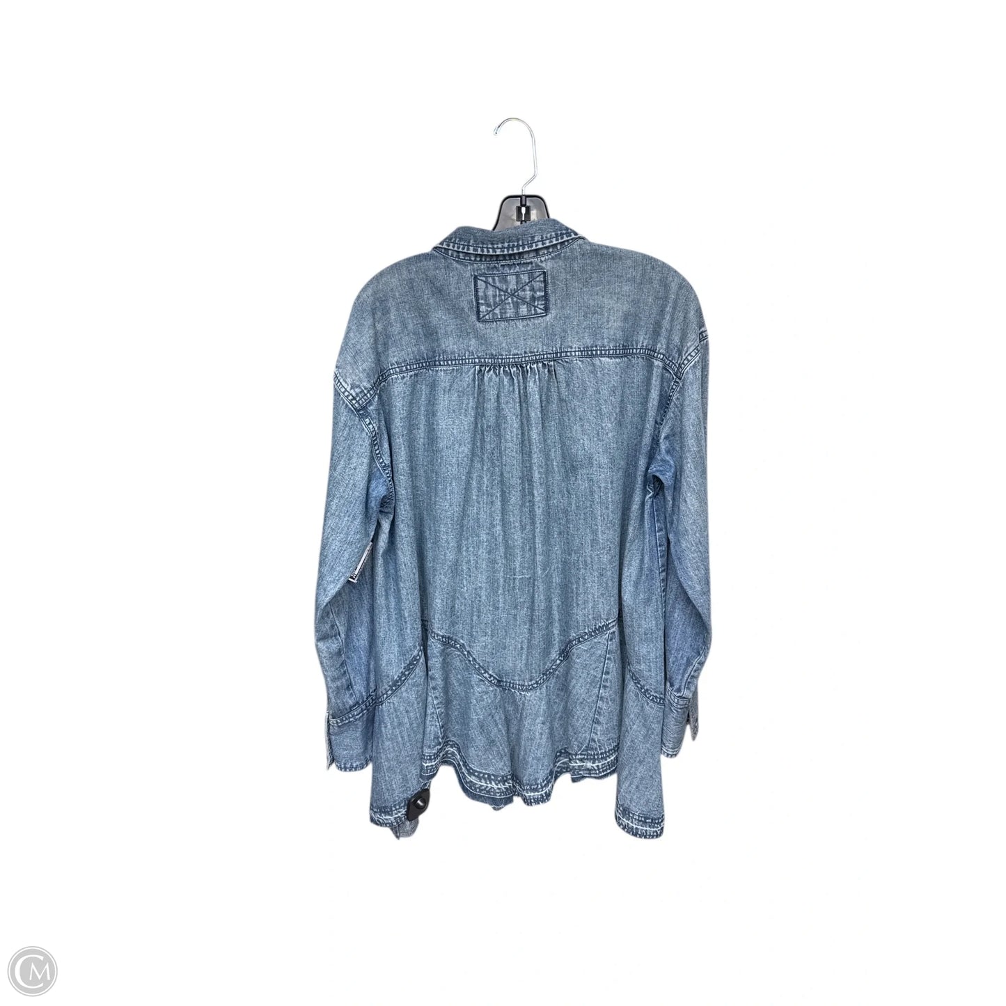 Top Long Sleeve By Free People In Blue Denim, Size: Xs