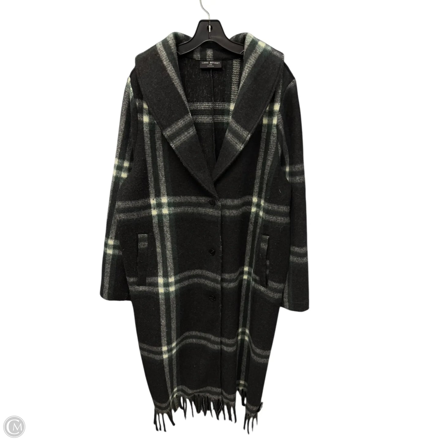 Cardigan By Lane Bryant In Black & Green, Size: Xl