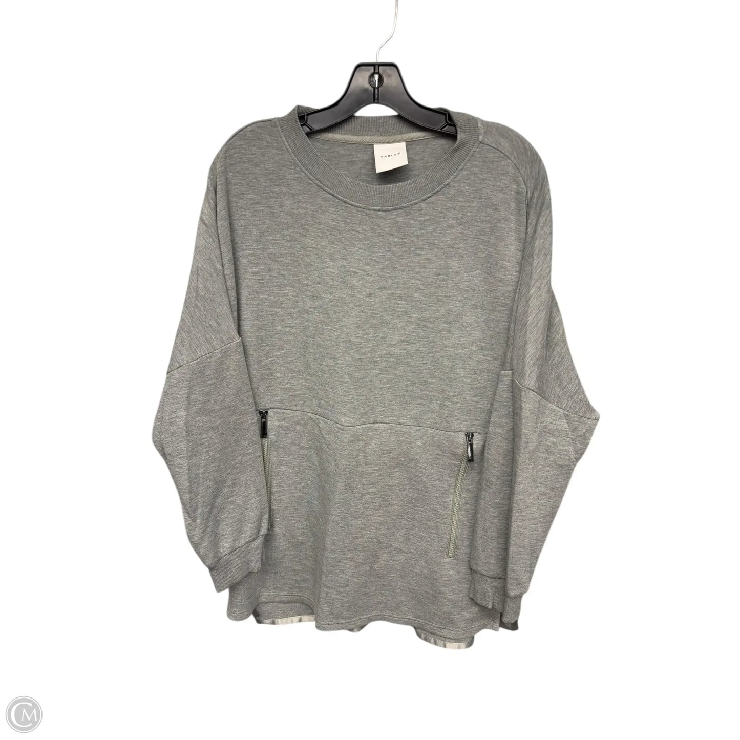 Athletic Sweatshirt Crewneck By Varley In Grey, Size: M
