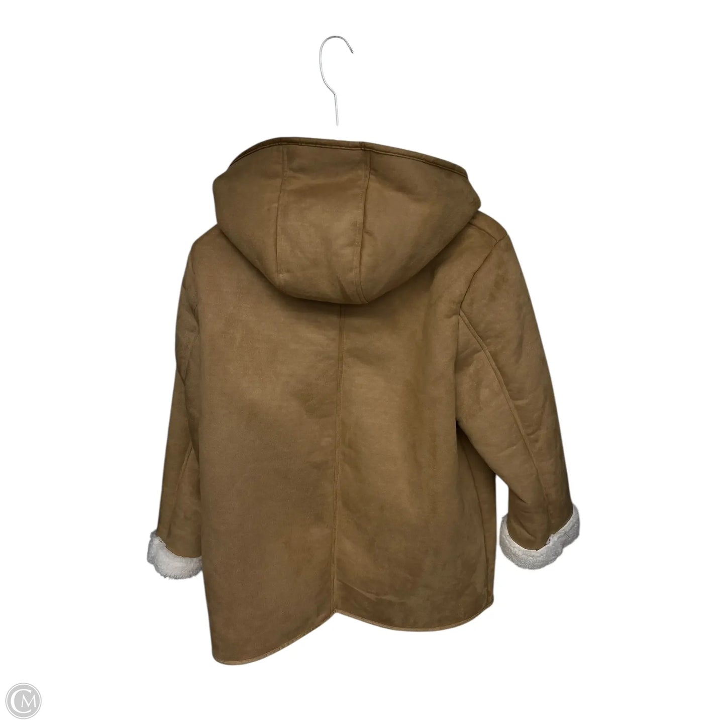 Coat Faux Fur & Sherpa By Bailey 44 In Tan & White, Size: Xl