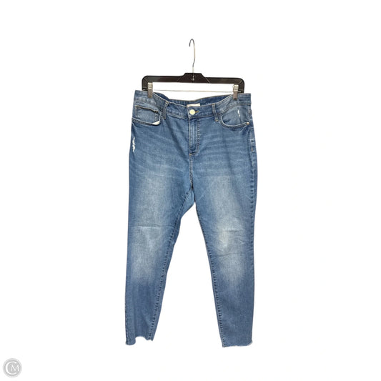 Jeans Skinny By Lc Lauren Conrad In Blue Denim, Size: 16