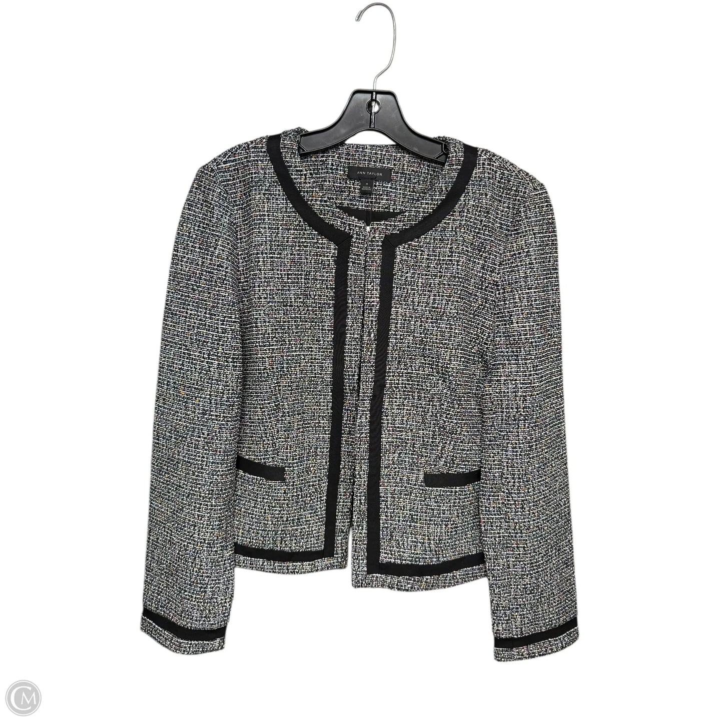 Blazer By Ann Taylor In Black & Cream, Size: 10
