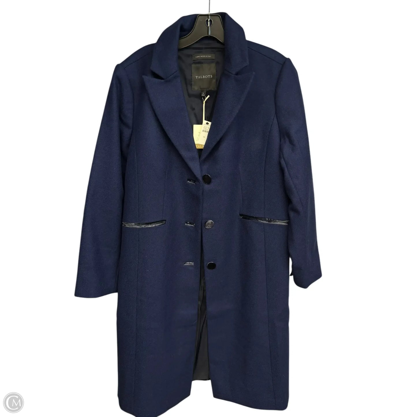 Coat Peacoat By Talbots In Navy, Size: 14