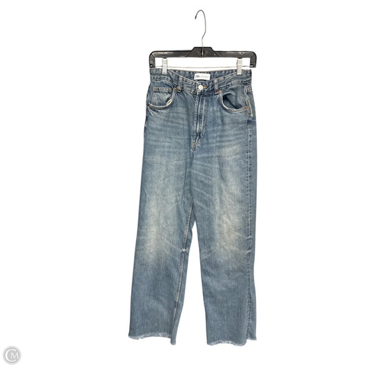 Jeans Straight By Zara In Blue Denim, Size: 6