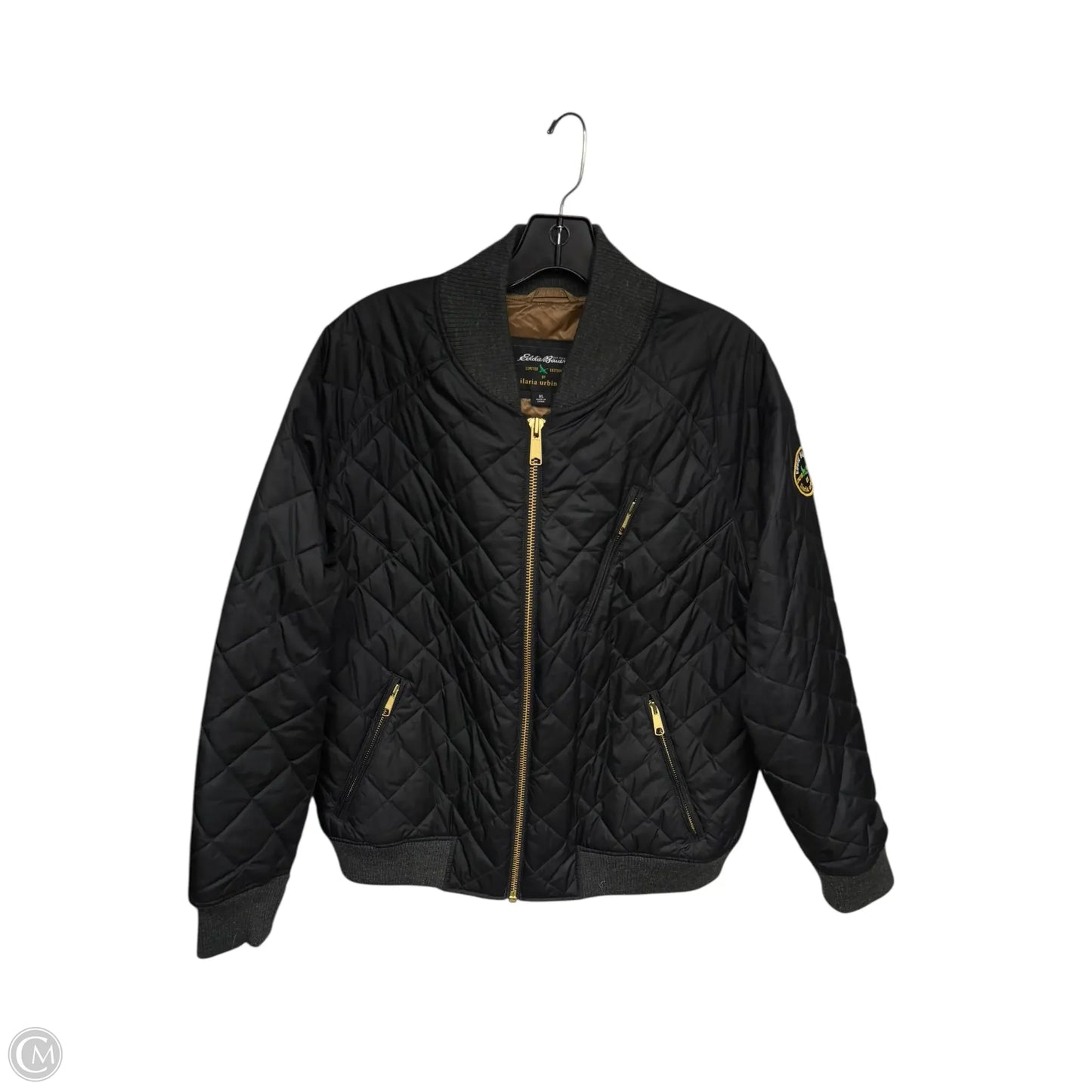 Jacket Puffer & Quilted By Eddie Bauer In Black, Size: Xl