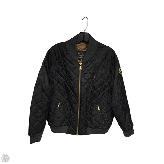 Jacket Puffer & Quilted By Eddie Bauer In Black, Size: Xl