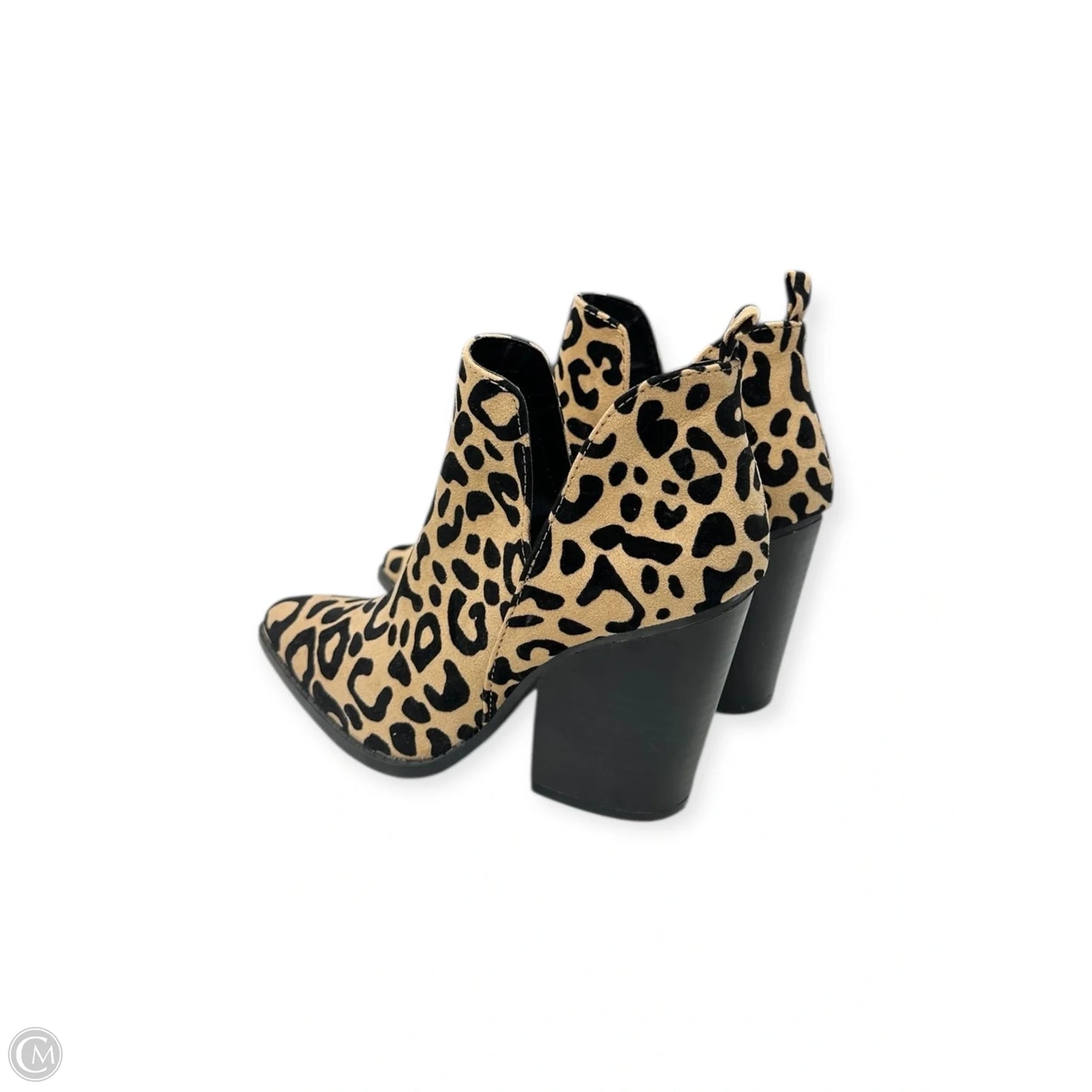Boots Ankle Heels By Qupid In Animal Print, Size: 6