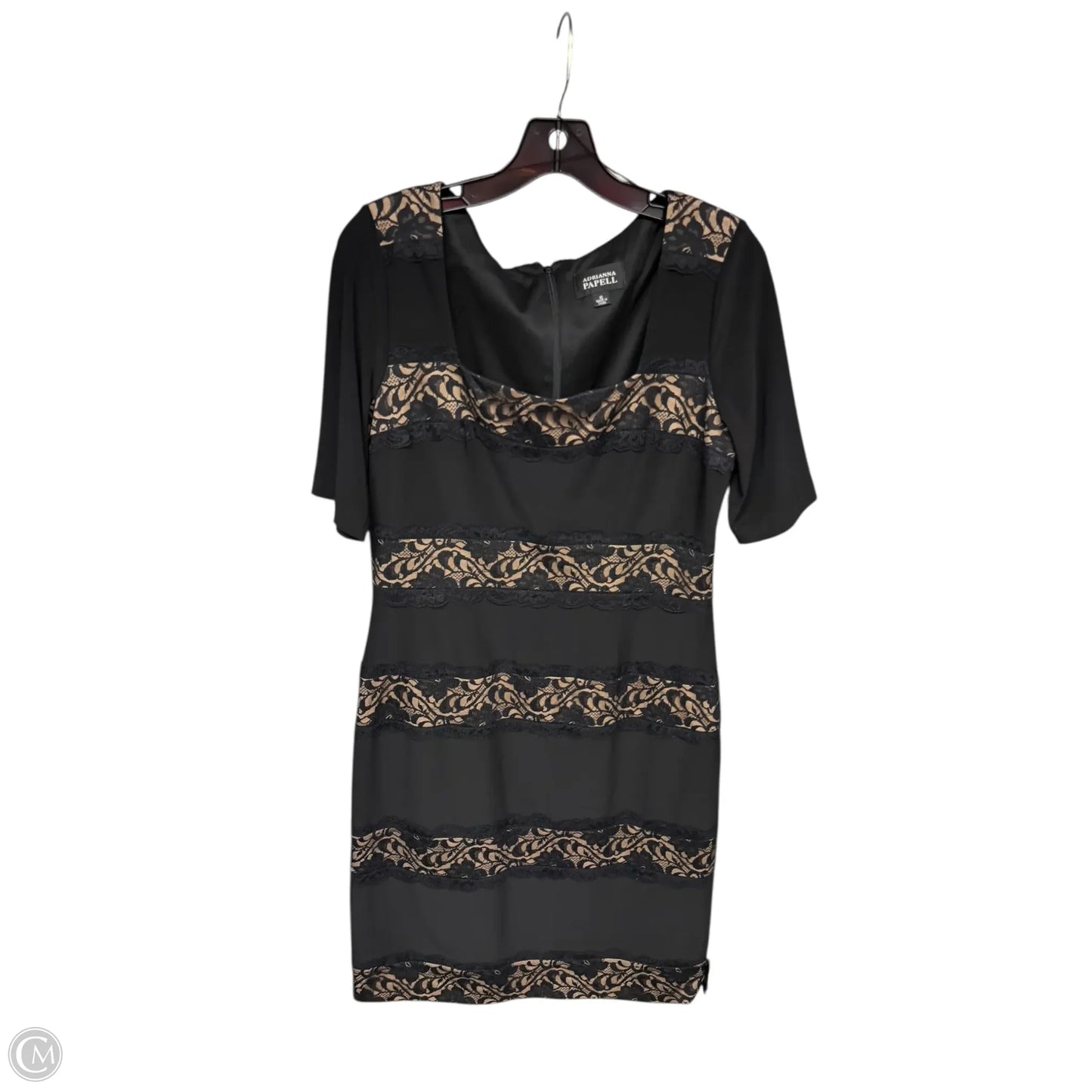 Dress Party Midi By Adrianna Papell In Black, Size: 10