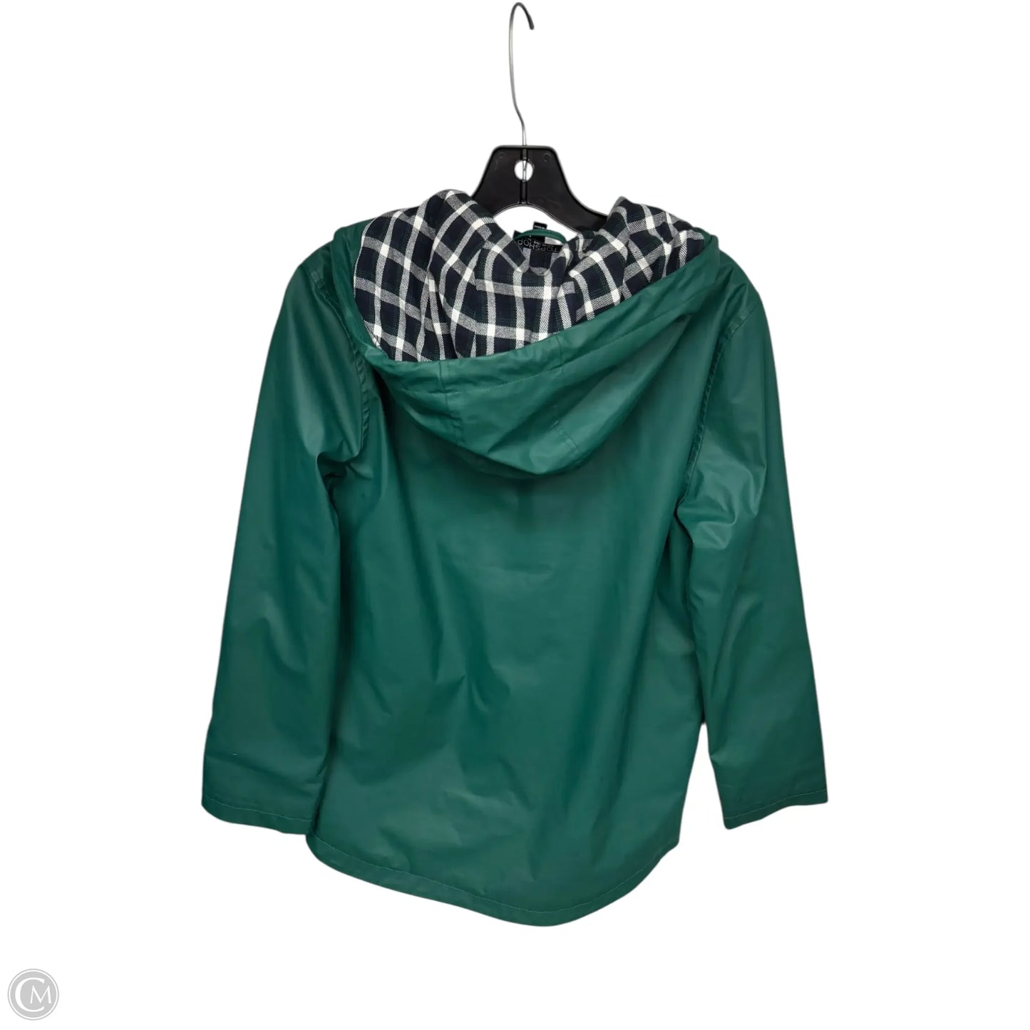 Coat Raincoat By Topshop In Green, Size: 8