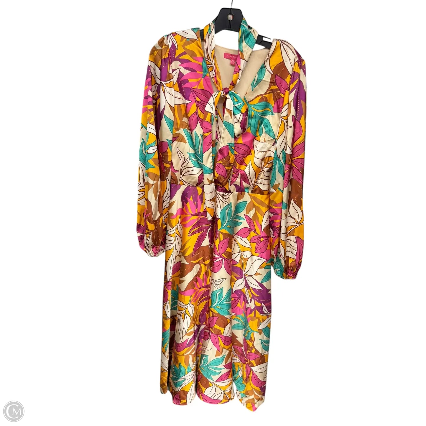 Dress Casual Maxi By Flying Tomato In Pink & Yellow, Size: M