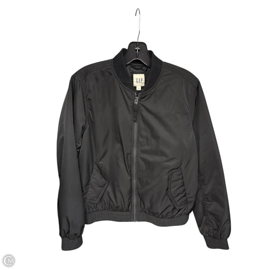 Jacket Moto By Gap In Grey, Size: M