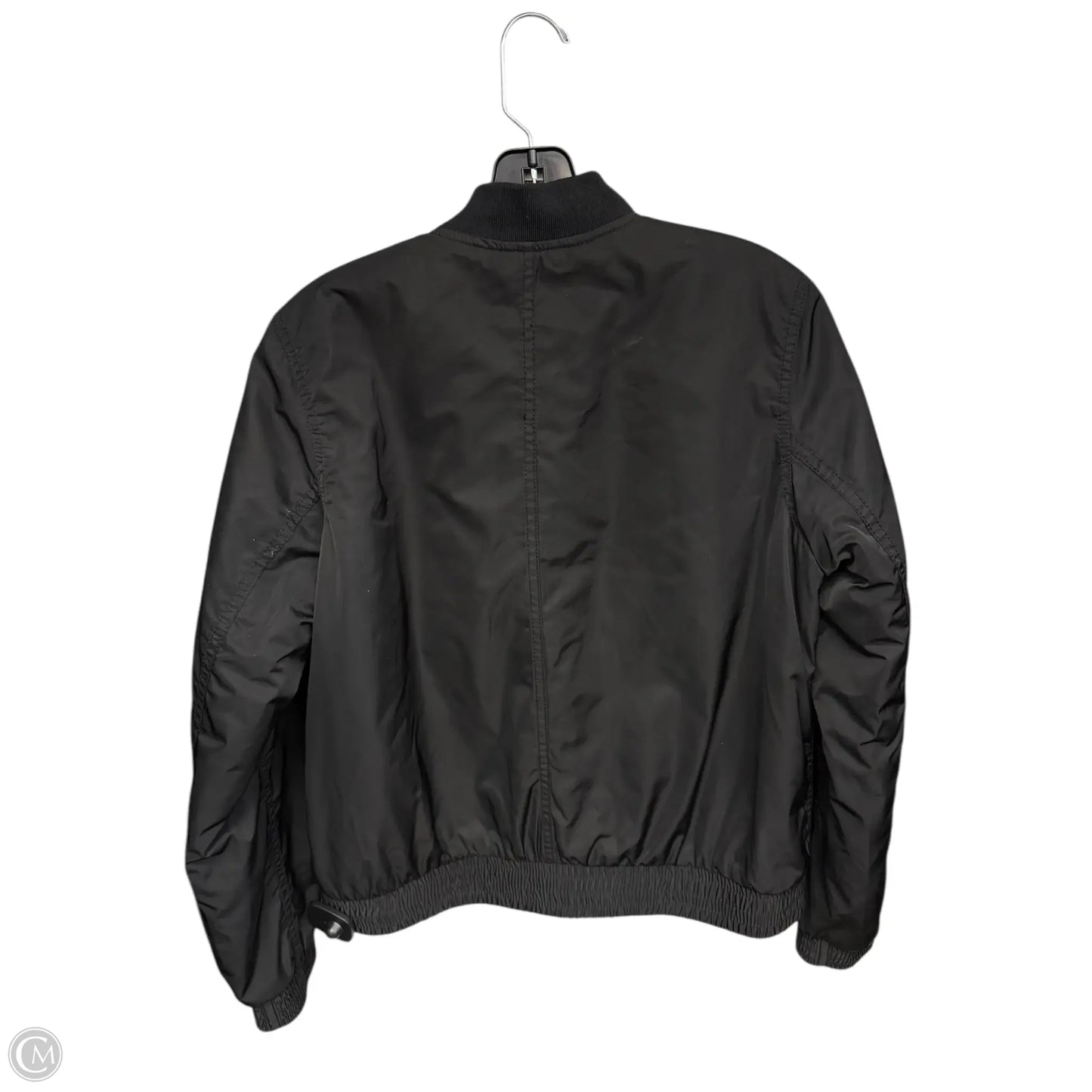 Jacket Moto By Gap In Grey, Size: M