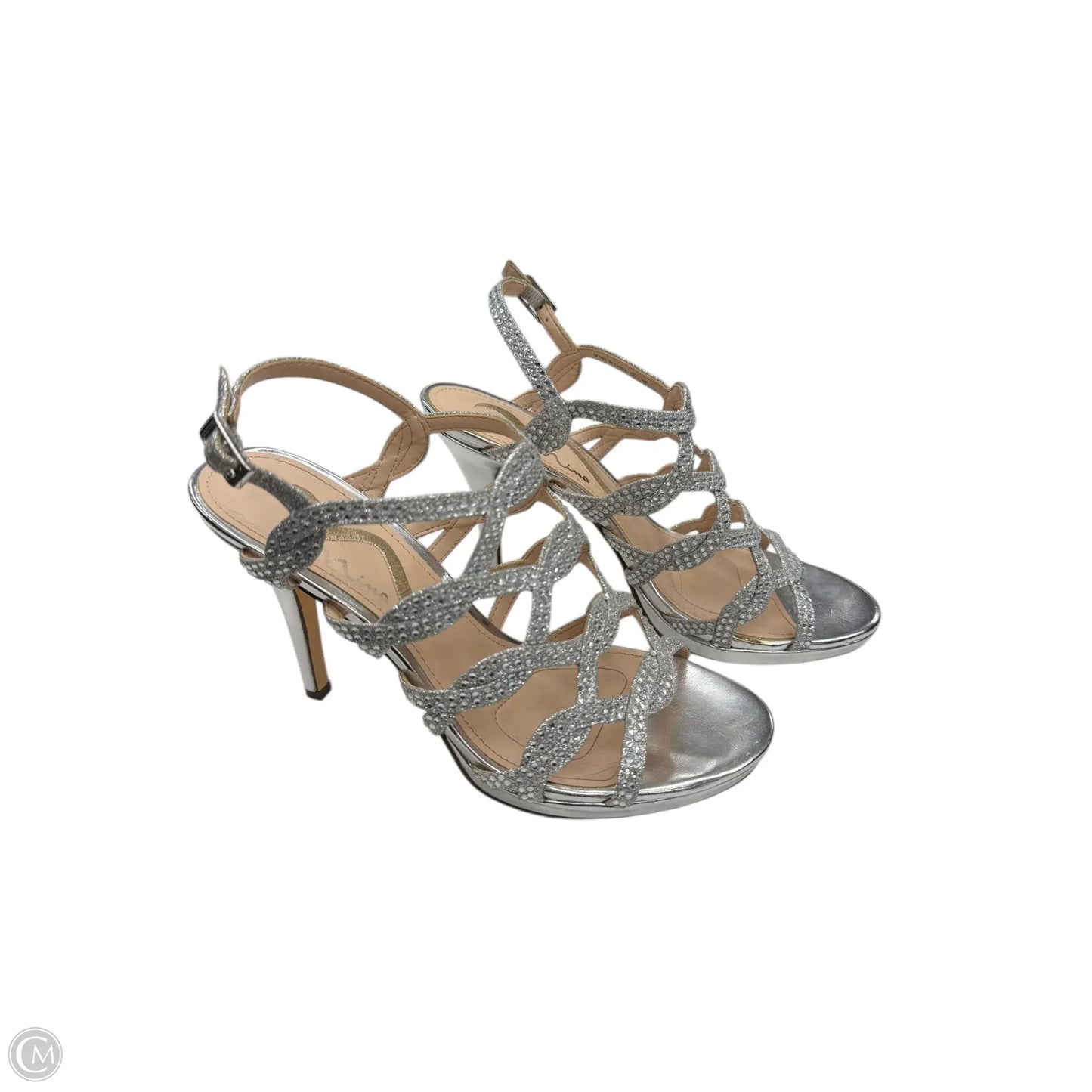 Shoes Heels Stiletto By Nina In Silver, Size: 7