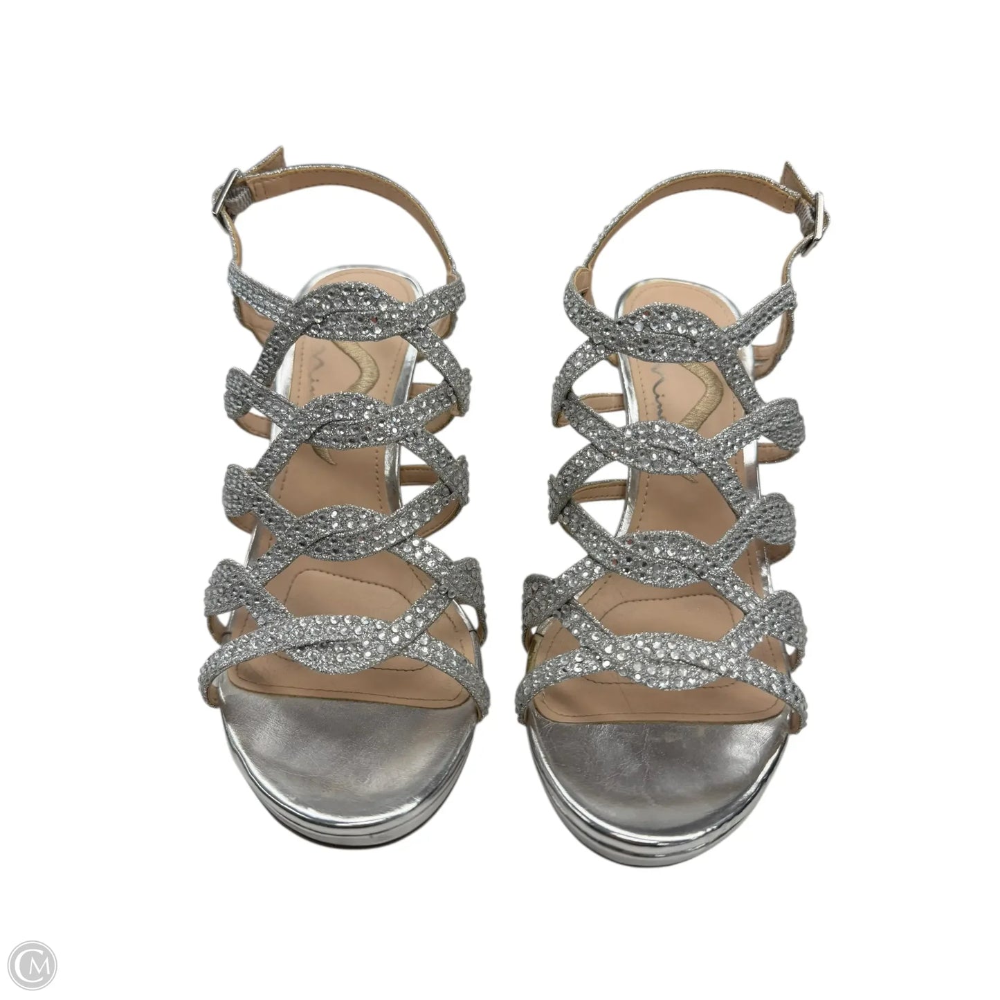 Shoes Heels Stiletto By Nina In Silver, Size: 7