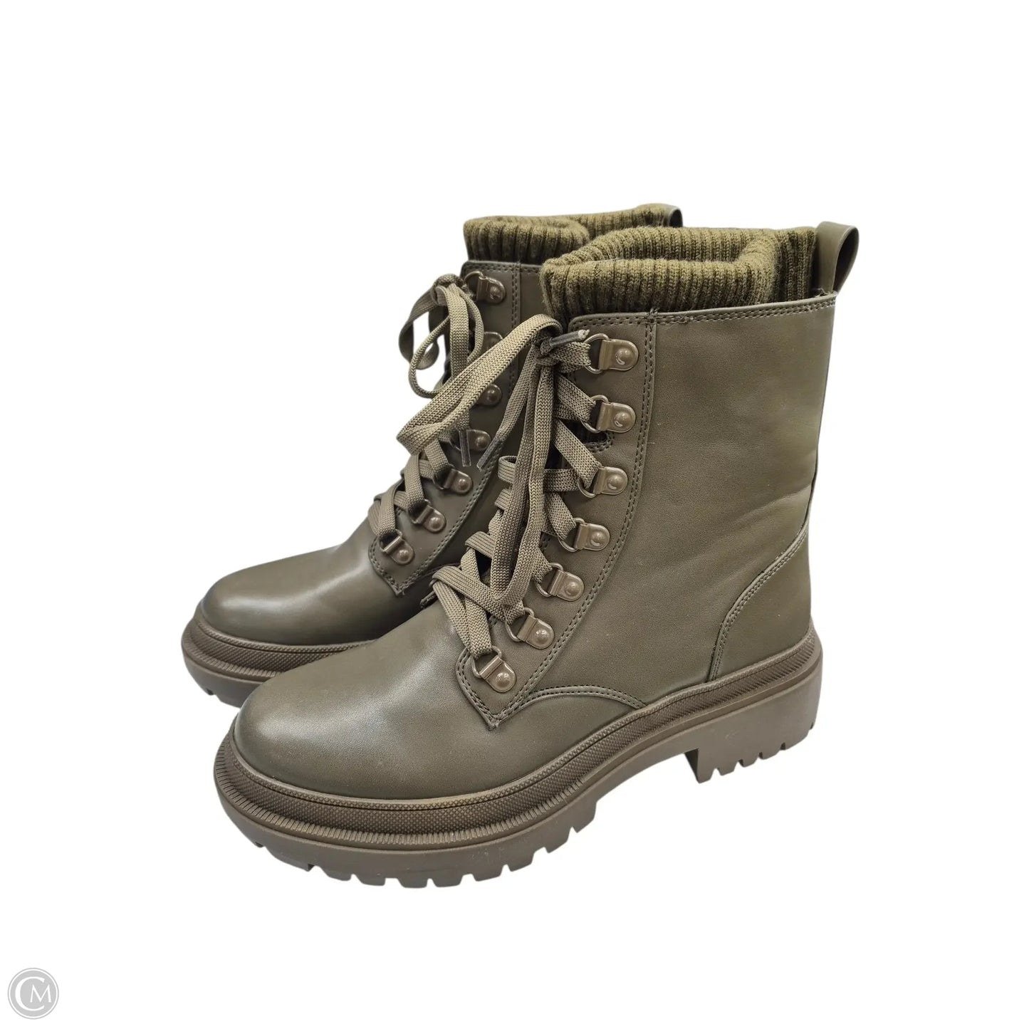 Boots Combat By Jennifer Lopez In Green, Size: 7.5