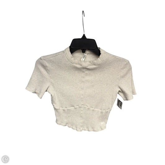 Athletic Top Short Sleeve By Fabletics In Cream, Size: S