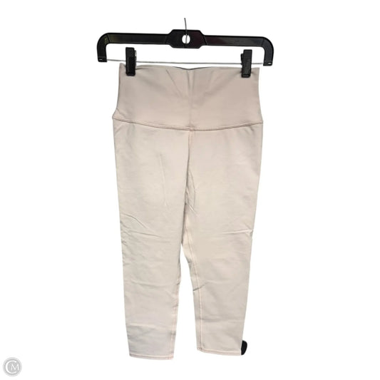 Athletic Leggings By Alo In Cream, Size: S