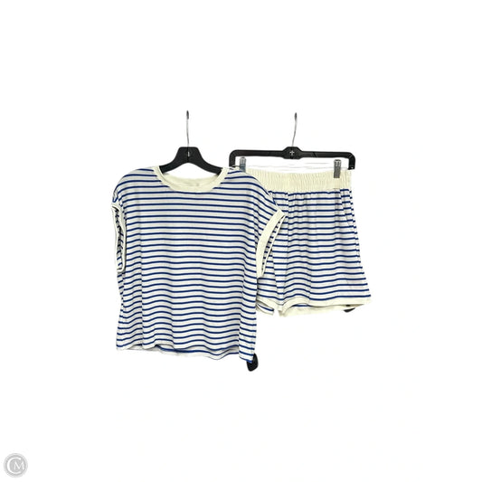 Shorts Set By Clothes Mentor In Blue & White, Size: M