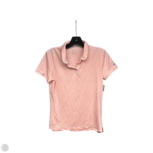 Athletic Top Short Sleeve By Nike Apparel In Pink, Size: S