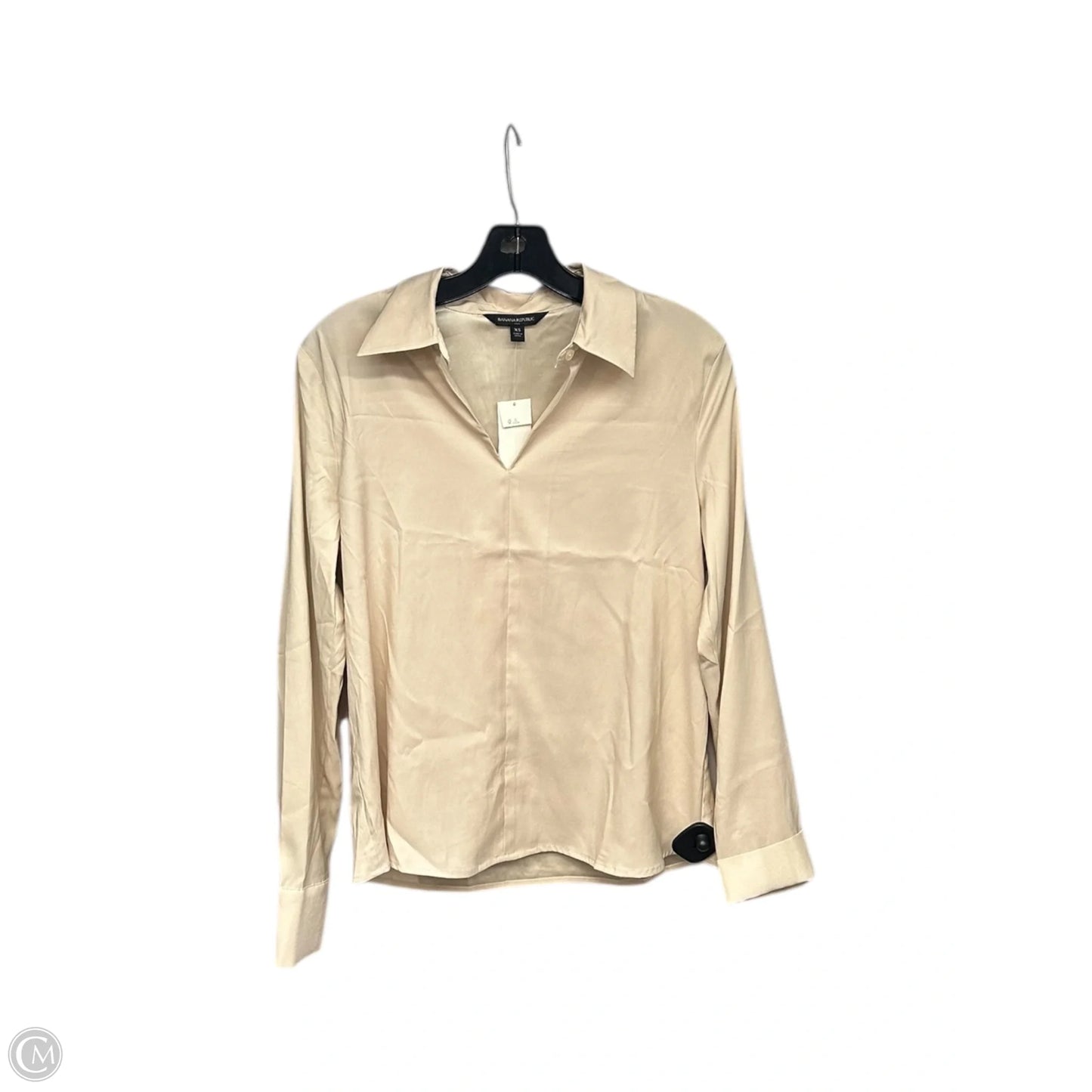 Top Long Sleeve By Banana Republic In Gold, Size: Xs