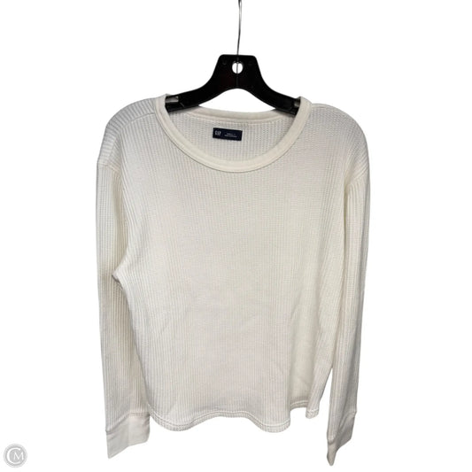 Top Long Sleeve Basic By Gap In White, Size: S