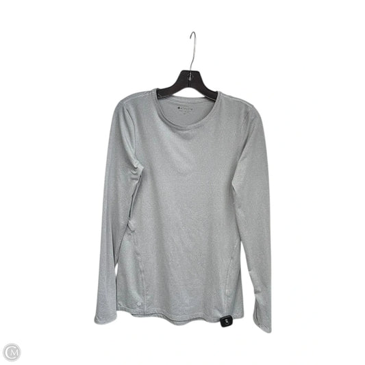 Athletic Top Long Sleeve Crewneck By Athleta In Grey, Size: S