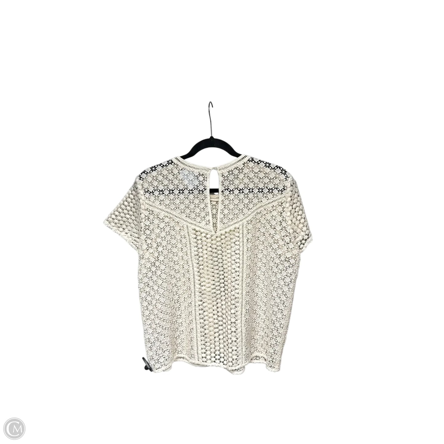 Top Short Sleeve By Abercrombie And Fitch In Cream, Size: L