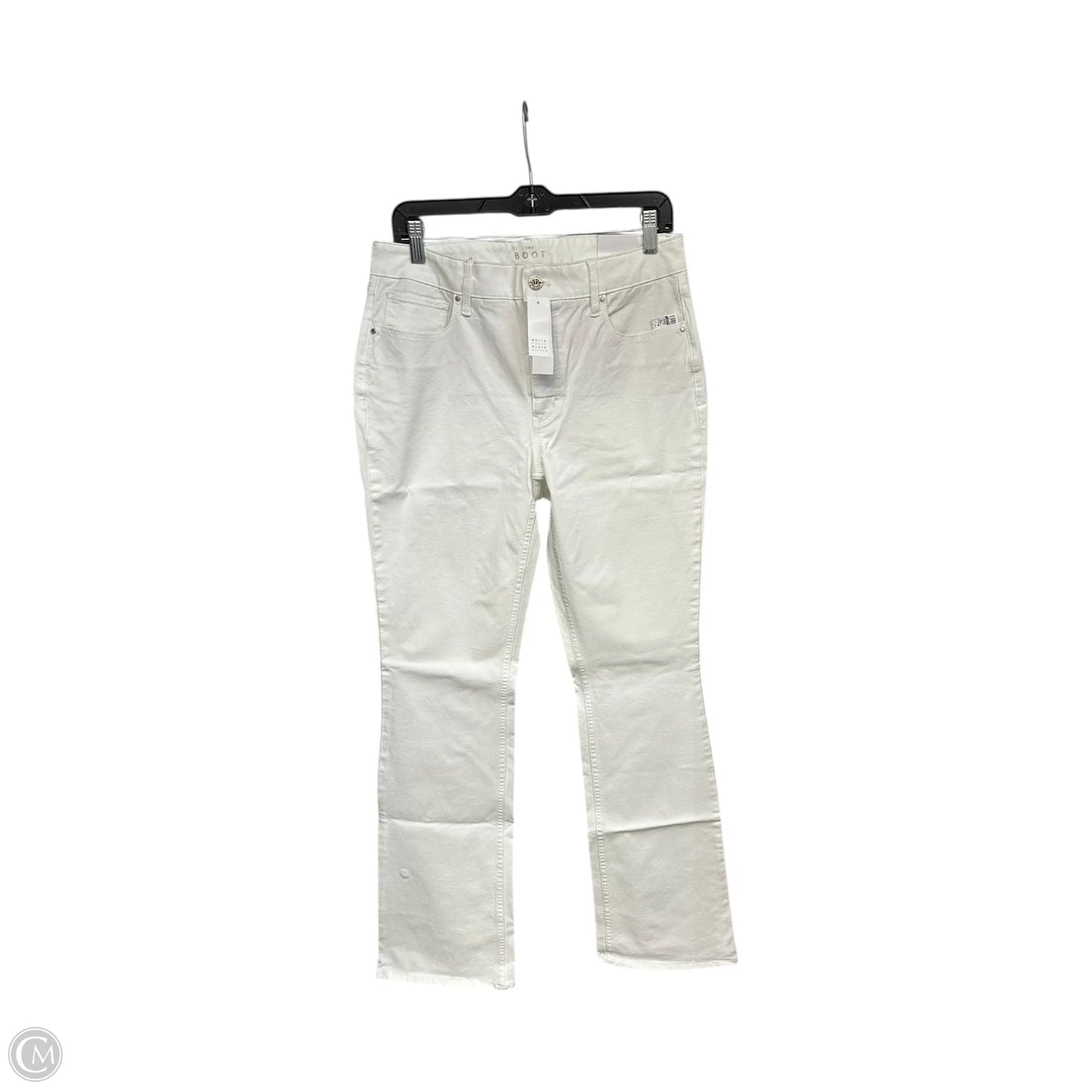 Jeans Boot Cut By White House Black Market In White Denim, Size: 8