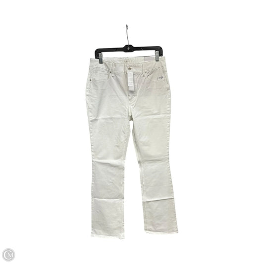 Jeans Boot Cut By White House Black Market In White Denim, Size: 8