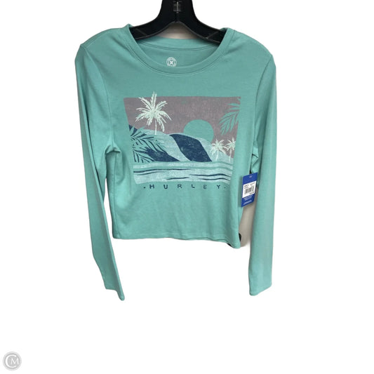 Athletic Top Long Sleeve Crewneck By Hurley In Teal, Size: Xl