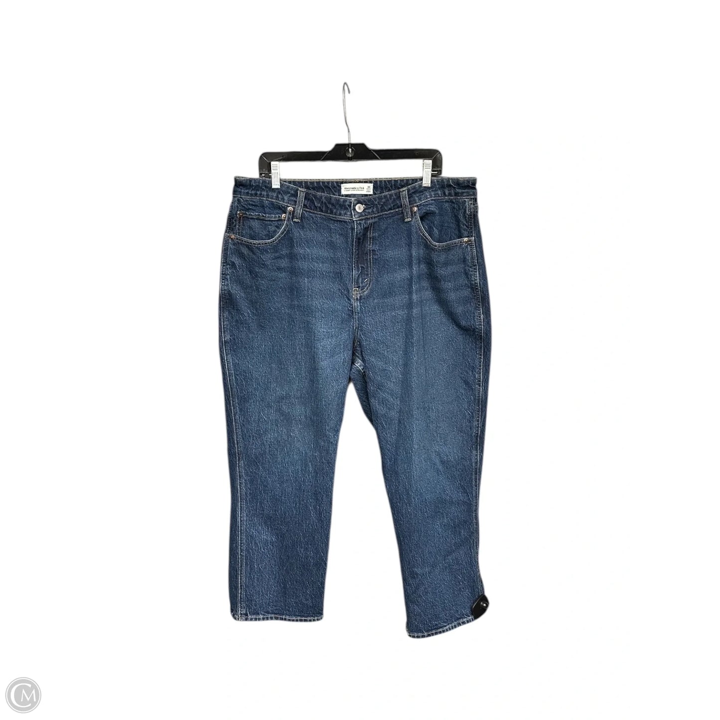 Jeans Straight By Abercrombie And Fitch In Blue Denim, Size: 14