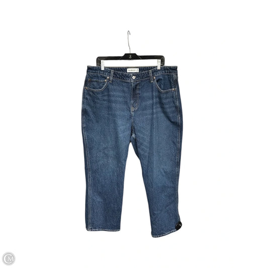 Jeans Straight By Abercrombie And Fitch In Blue Denim, Size: 14