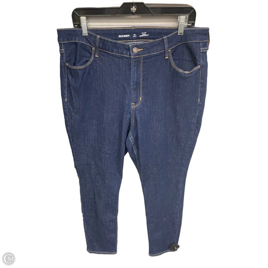 Jeans Skinny By Old Navy In Blue Denim, Size: 14